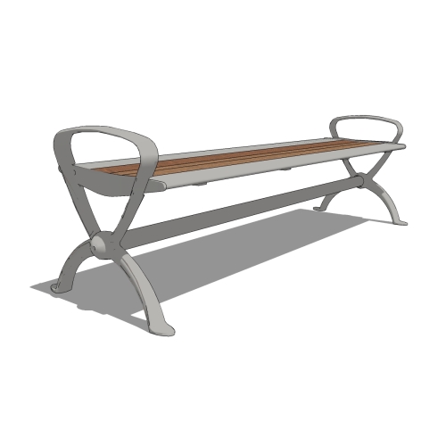BH1890T - Beacon Hill Thermory 6' Flat Bench