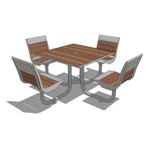 BH1840T - Beacon Hill Thermory Table with 4 Seats
