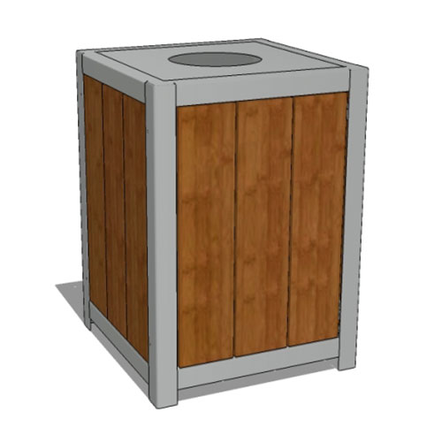 CAD Drawings BIM Models Maglin Site Furniture Inc. MTR-1050-00001 (MLWR1050-PBK)