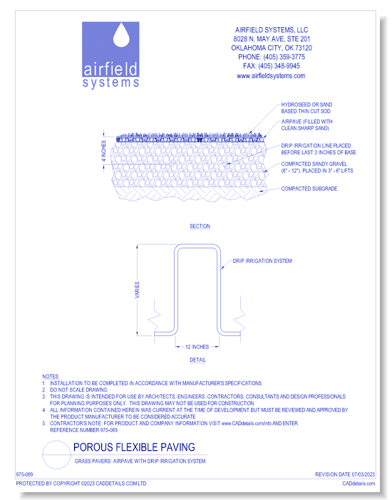 Grass Pavers: AirPave with Drip Irrigation System