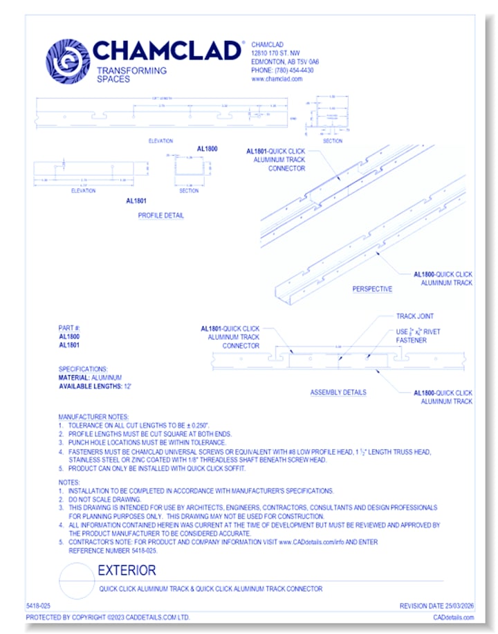 Quick Click Systems CAD Drawings, BIM Files, Specifications & More - CADdetails