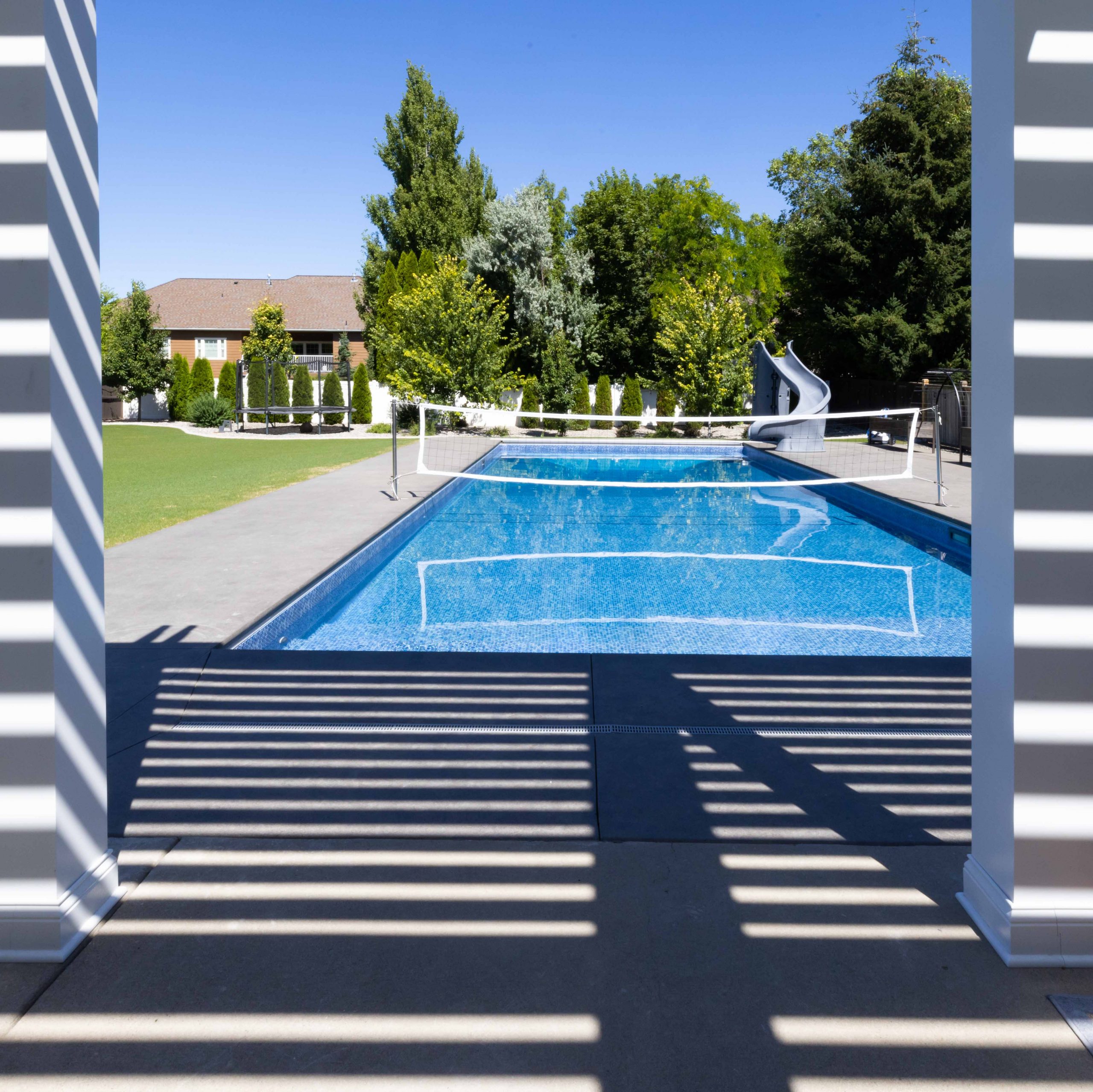 Shadowline Cladding Pool Shade for New Pool - CADdetails