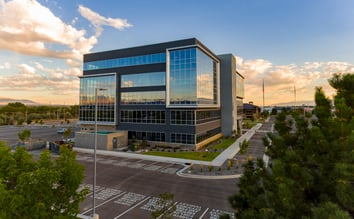 Utah's Sandy Commerce offices feature mountain views framed by Tubelite's systems