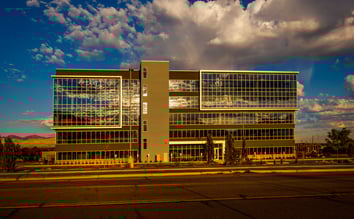 Utah's Sandy Commerce offices feature mountain views framed by Tubelite's systems