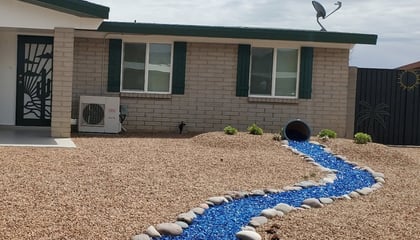 Crushed Glass Dry Riverbed
