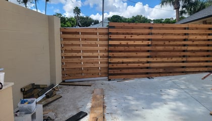 Cantilever Gate as Patio Enclosure