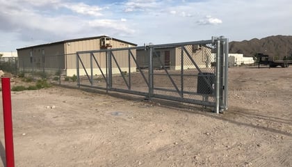 Chain Link Sliding Gate at Truth or Consequences Transportation Center