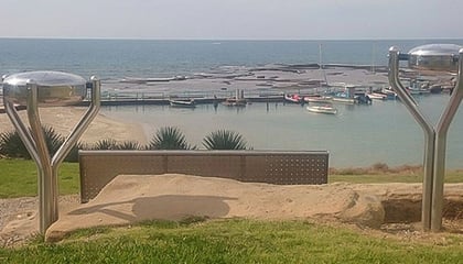 Babel Drums On Seashore Of Mediterranean Holiday Resort