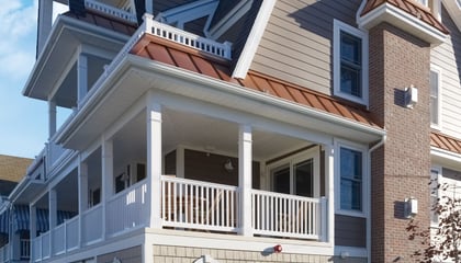 Celect® 7" Clapboard in Latte and Celect® Trim in Frost
