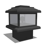 Exterior Post Cap Lighting: 6" x 6" Deck Post Cap Solar Light