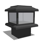 Exterior Post Cap Lighting: 6" x 6" Deck Post Cap Light