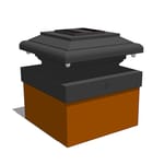 Exterior Post Cap Lighting: 4" x 4" Deck Post Cap Solar Light