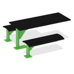 View S1605S - Series 1600 Table With Seats, Recycled Plastic