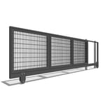 V-Wheel Roller Gate - Front Elevation View