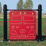 View Fire Truck Panel With Steering Wheel