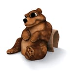 View Bear On Log Crawl Climber