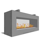 View Fire Ribbon Vent Free 4' Vu Thru Fireplace (Model 59)