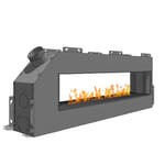 View Fire Ribbon Direct Vent 6' Vu Thru Fireplace (Model 612)
