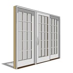 View Architect Series, Traditional, Clad, Wood, Sliding Door, 3 Panel