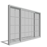 View Impervia Series Sliding Window, Vent Fixed Vent Operation, 1/4 