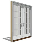 View Pella Reserve, Clad, Wood, In-Swing Door, French-Double, Active-Passive Units