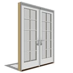 View Pella Reserve, Clad, Wood, Out-Swing Door, French-Double, Active-Passive Units