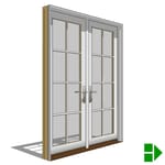 View Lifestyle Dual-Pane Series In-Swing Door, Double, Active-Passive Units