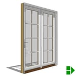 View Lifestyle Dual-Pane Series In-Swing Door, Double, Fixed-Active Units
