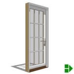 View Lifestyle Dual-Pane Series In-Swing Door, Single, Vent Units