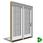 View Lifestyle Triple-Pane Series In-Swing Door, Double, Fixed-Active Units