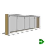 View Lifestyle Triple-Pane Series In-Swing Window, Double, Transom Units