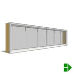 View Lifestyle Triple-Pane Series Sliding Door, Double, Transom Units