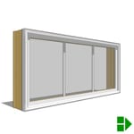 View Lifestyle Triple-Pane Series Sliding Door, Single, Transom Units