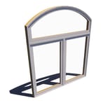 View Reserve Series Traditional, Casement Window, Vent Unit, Multi-Wide (2) with Archtop Transom