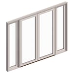 View 250 Series Hinged Door, Double Outswing, Sidelights