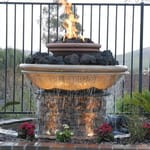View Meron Ribbed Double Fire Bowl / Water Bowl / Planter  