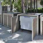 View Weatherproof Pool Towel Cabinets and Return Cart Enclosures