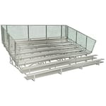 View 8 Row Preferred Bleachers With Chainlink Guardrails ( NA-0815PRF_CL )