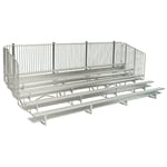 View 5 Row Deluxe Bleachers With Vertical Picket Guardrails ( NA-0515DLX_VPC )