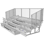View Ada Accessible 5 Row Bleachers With Vertical Picket Guardrails ( NA-0519.5ADA_VP )