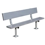 View Surface Mount Bench With Backrest - Galvanized Steel Legs ( BE-PH00600 )