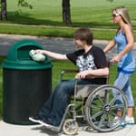 View Round Receptacle - Expanded Steel