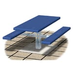View PT Series: Pedestal Rectangular Table w/ V-Type Thermo-plastic Coated Expanded Steel Top & Seats ( AI-1707 )