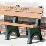 View RBB Series: Surface Mount 100% Recycled Plastic Bench w/ Backrest 
