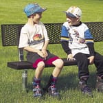 View SCXB Series: Embedded Mount Bench with Plastisol Coated Expanded Steel Back & Seat 