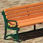 View Oak Knoll Series: Surface Mount Contour Bench w/ Lumber Seat 