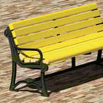 View Oak Knoll Series: Surface Mount Contour Bench w/ Recycled Plastic Seat 