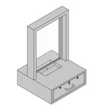 Transaction Window and Pizza Drawer (Ticket Window/Drawer Combo)