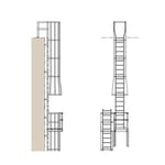 View Cages & Platforms: 562-CP Roof Return with Rest Platform