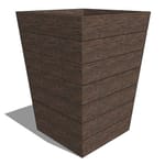 View Madera Fiberglass Tapered Square Planter